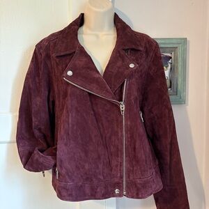 Blank NYC Burgundy Leather Jacket